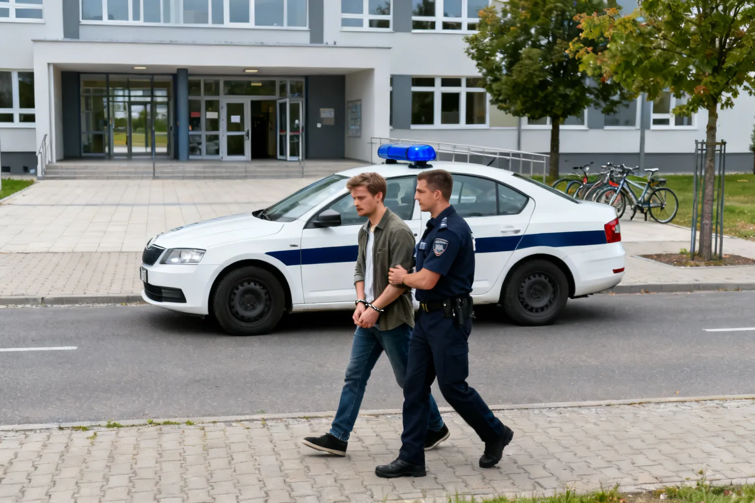 Fałszywy alarm bombowy w wilanowskiej szkole. Mężczyzna aresztowany