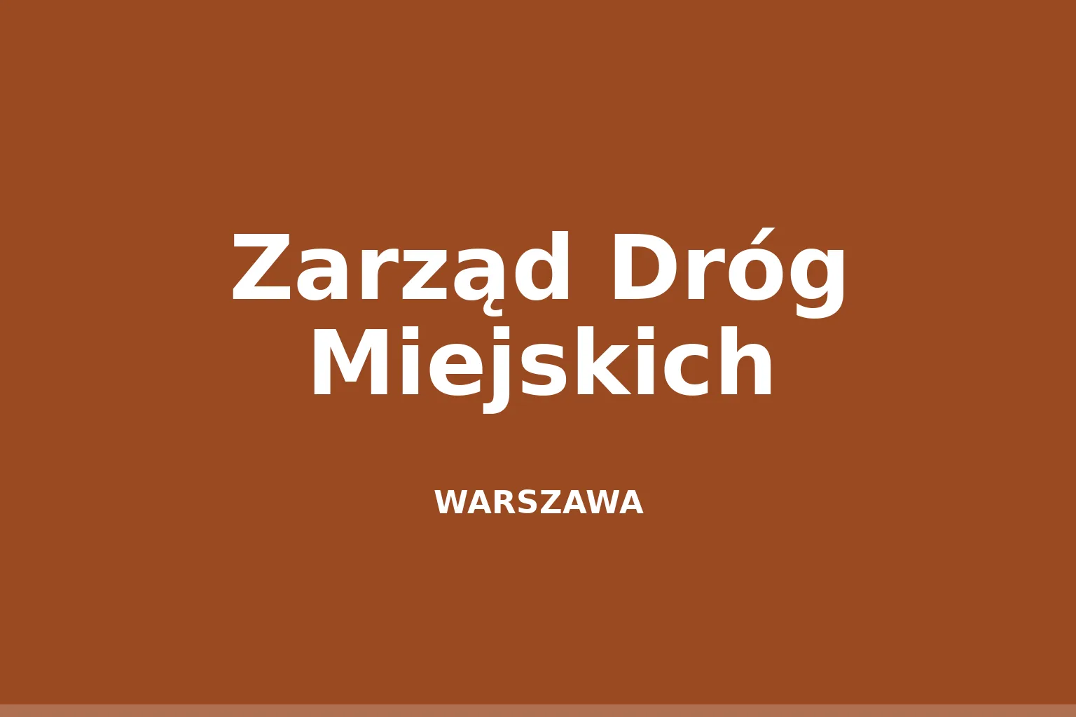 Zarząd Dróg Miejskich