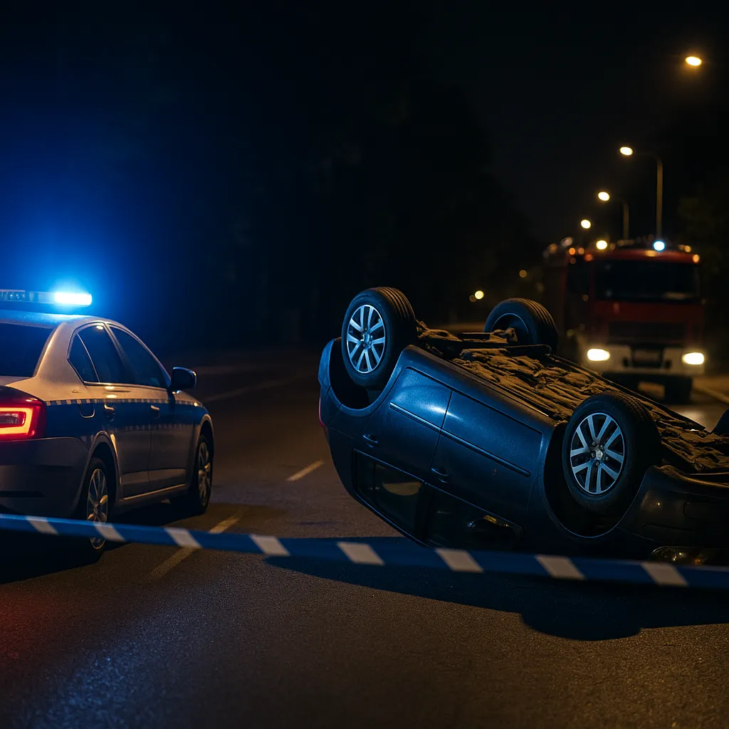 38-latek złamał zakaz i dachował golfem. Sąd zdecydował o areszcie
