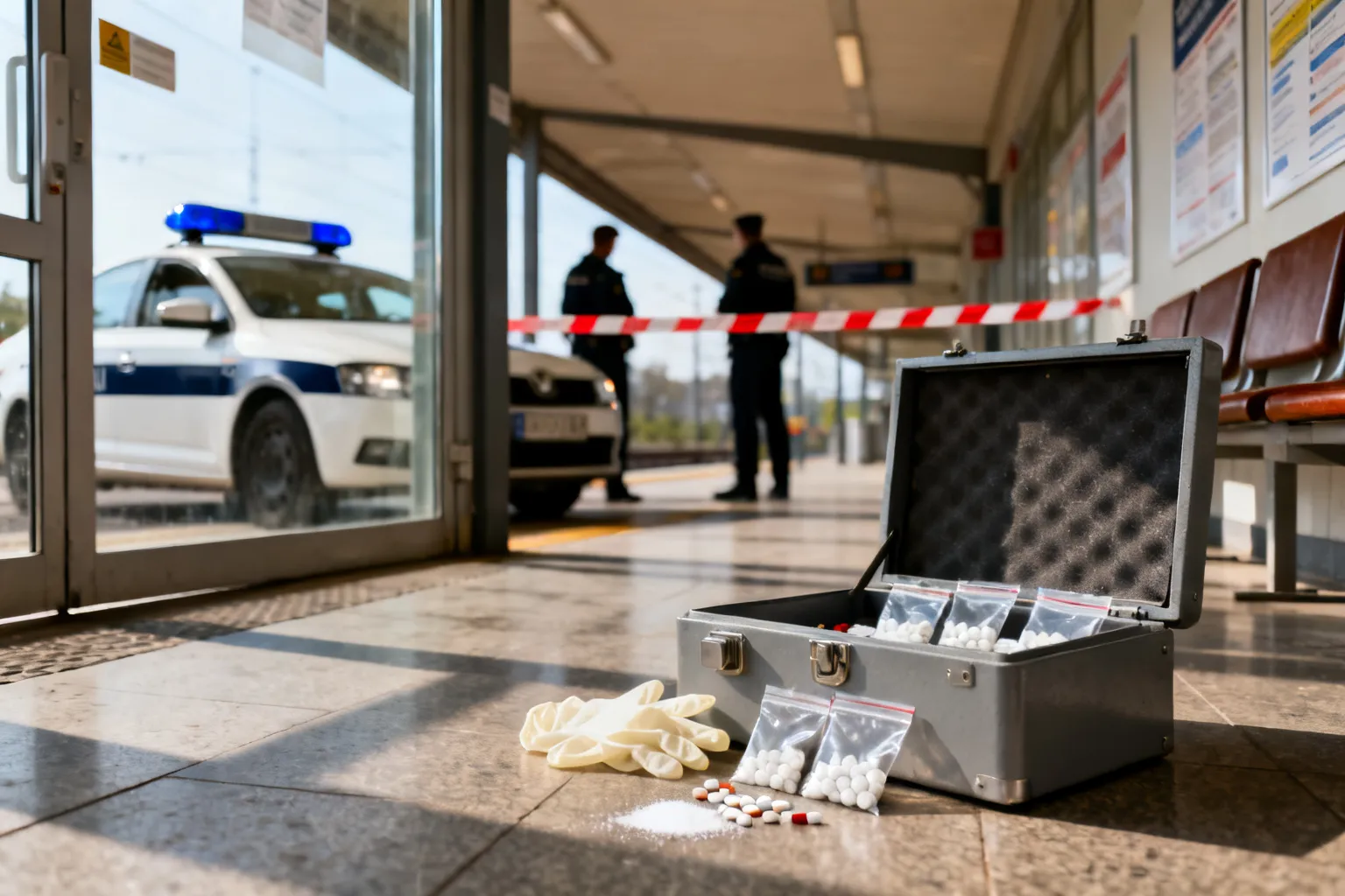 Narkotyki ukryte w metalowym sejfie na stacji w Jabłonnie — 23-latek w areszcie