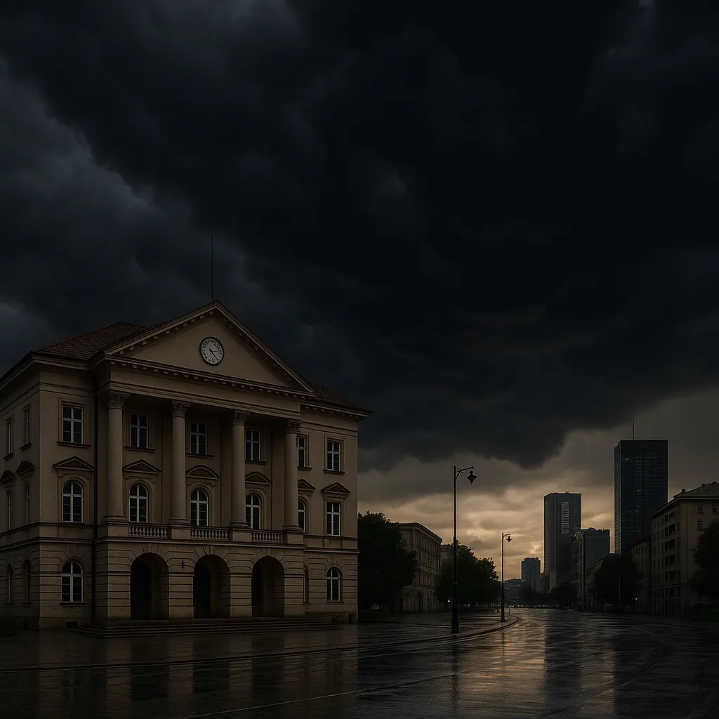 Burza nad zachodnimi dzielnicami Warszawy — ostrzeżenia IMGW i RCB