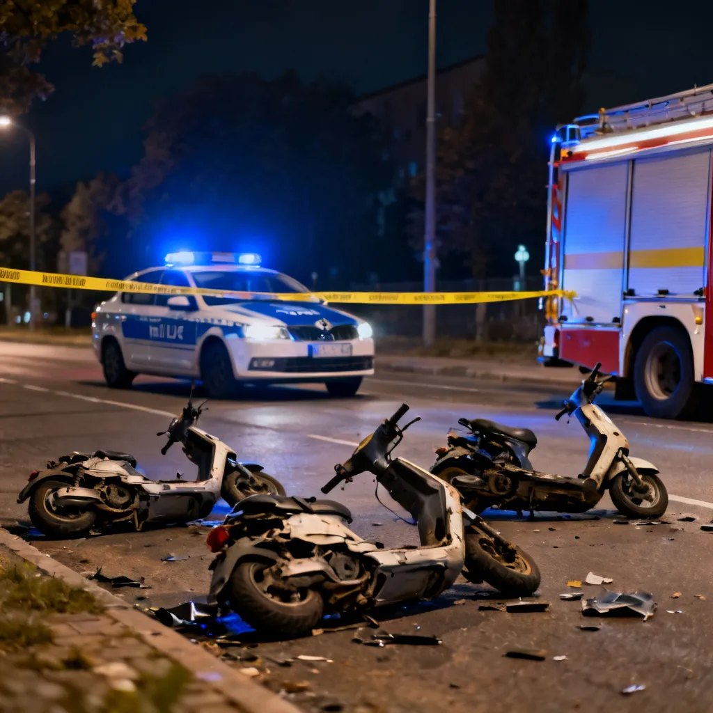Mężczyzna z tasakiem przewrócił i uszkodził trzy skutery w Mokotowie
