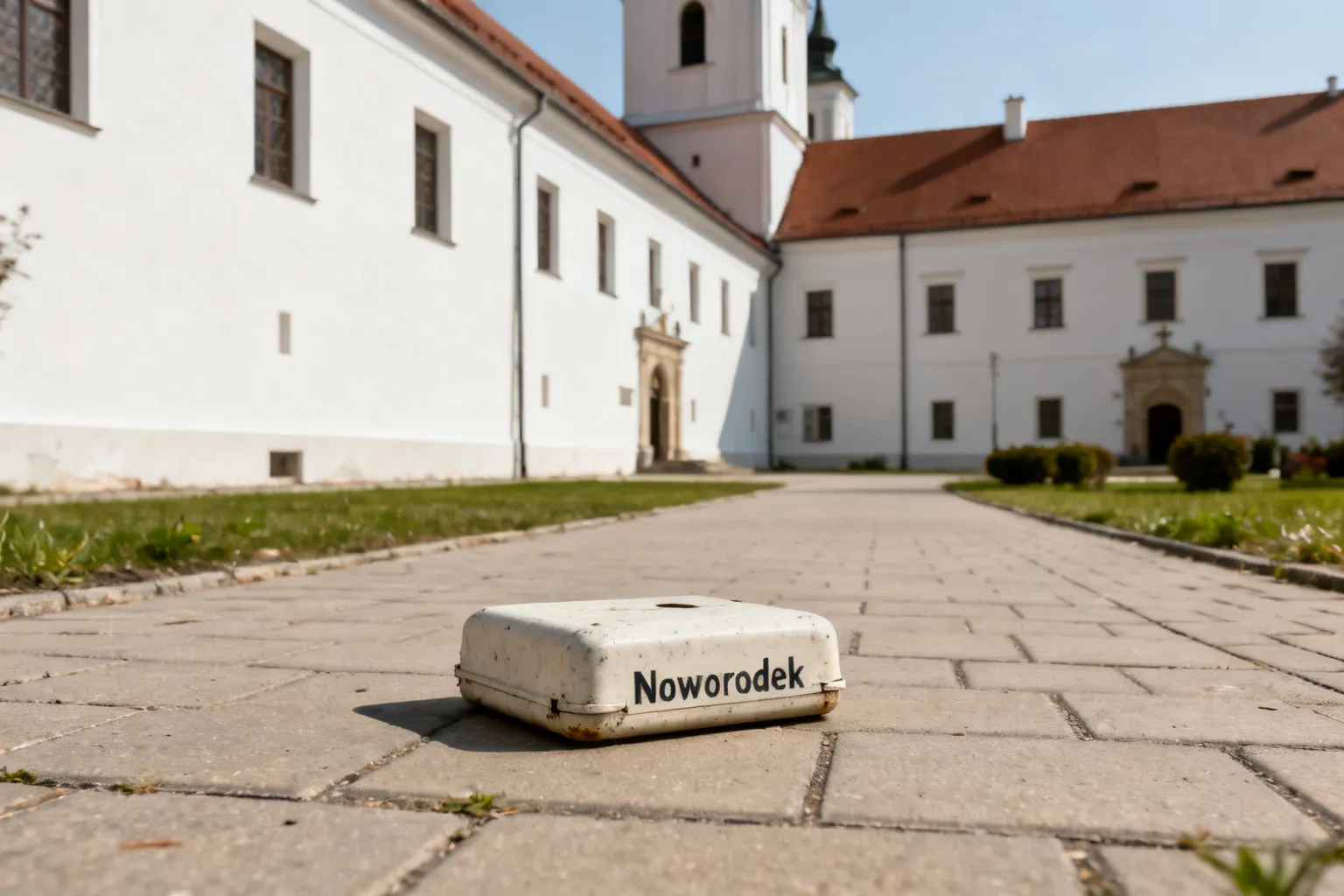 Noworodek porzucony przed klasztorem w Błoniu