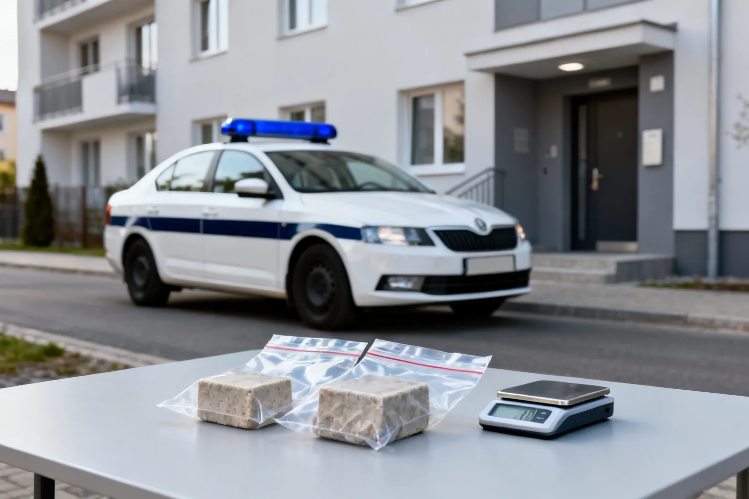 Ponad kilogram narkotyków zabezpieczono w mieszkaniu na Mokotowie