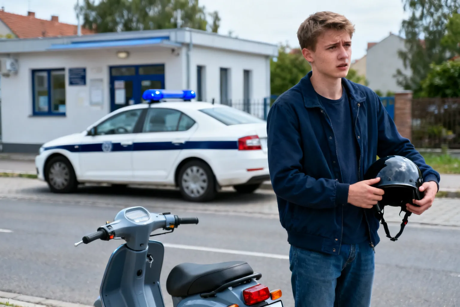 23-latek przyjechał na komisariat motorowerem bez homologacji i ubezpieczenia