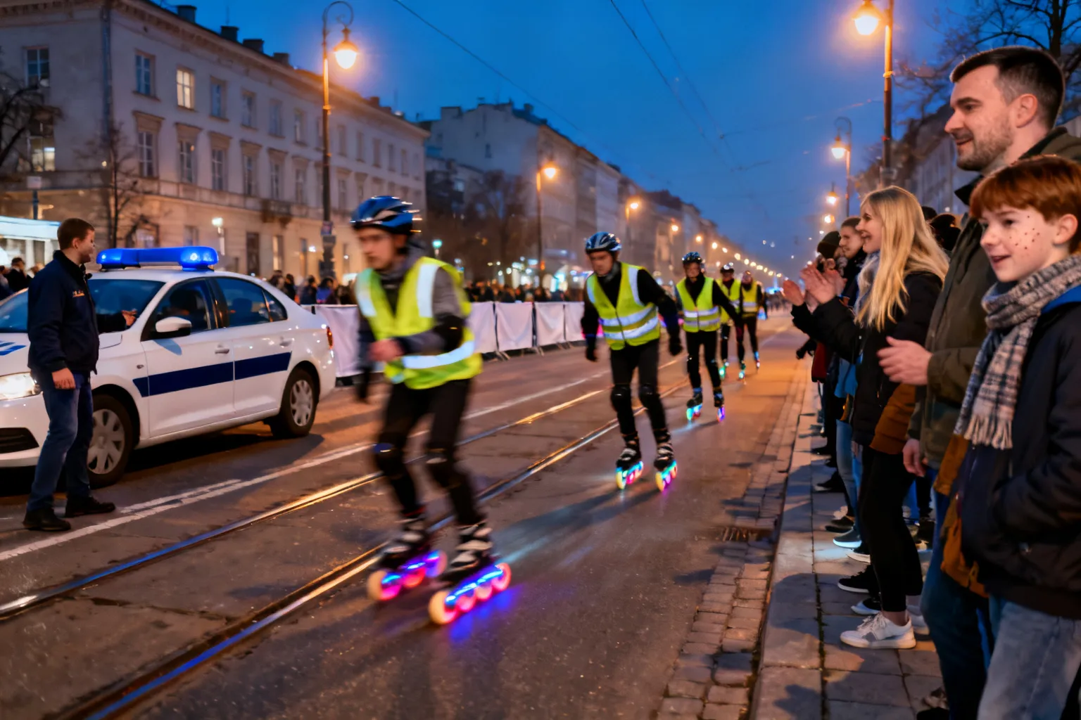 Nightskating: ostatni nocny przejazd sezonu przez centrum Warszawy