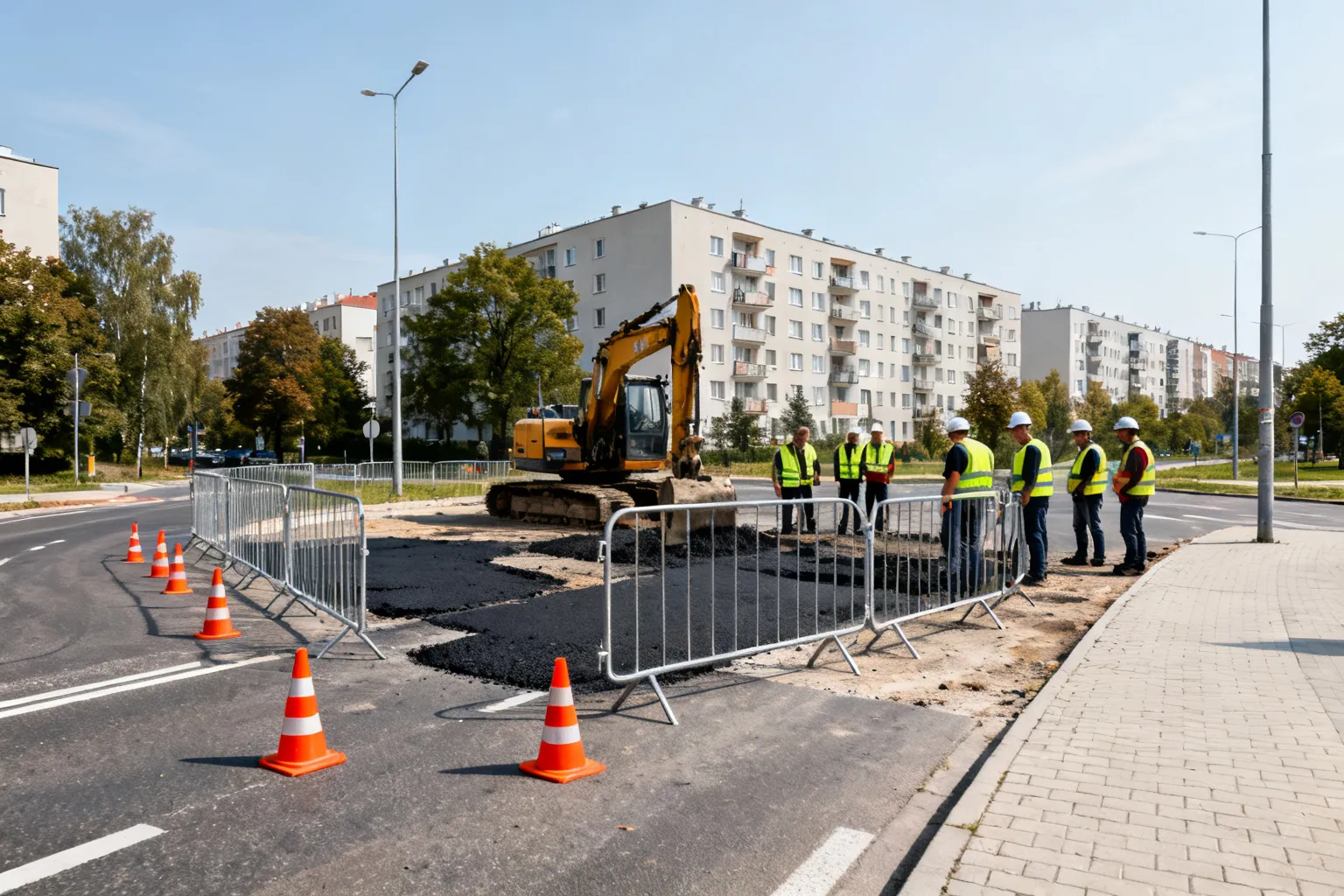 Remont Ronda Wiatraczna w Warszawie — zamknięte pasy, korki i kolejne etapy