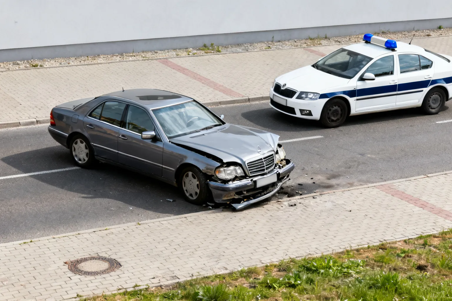 Kierowca mercedesa z ponad 2 promilami spowodował kolizję na S17