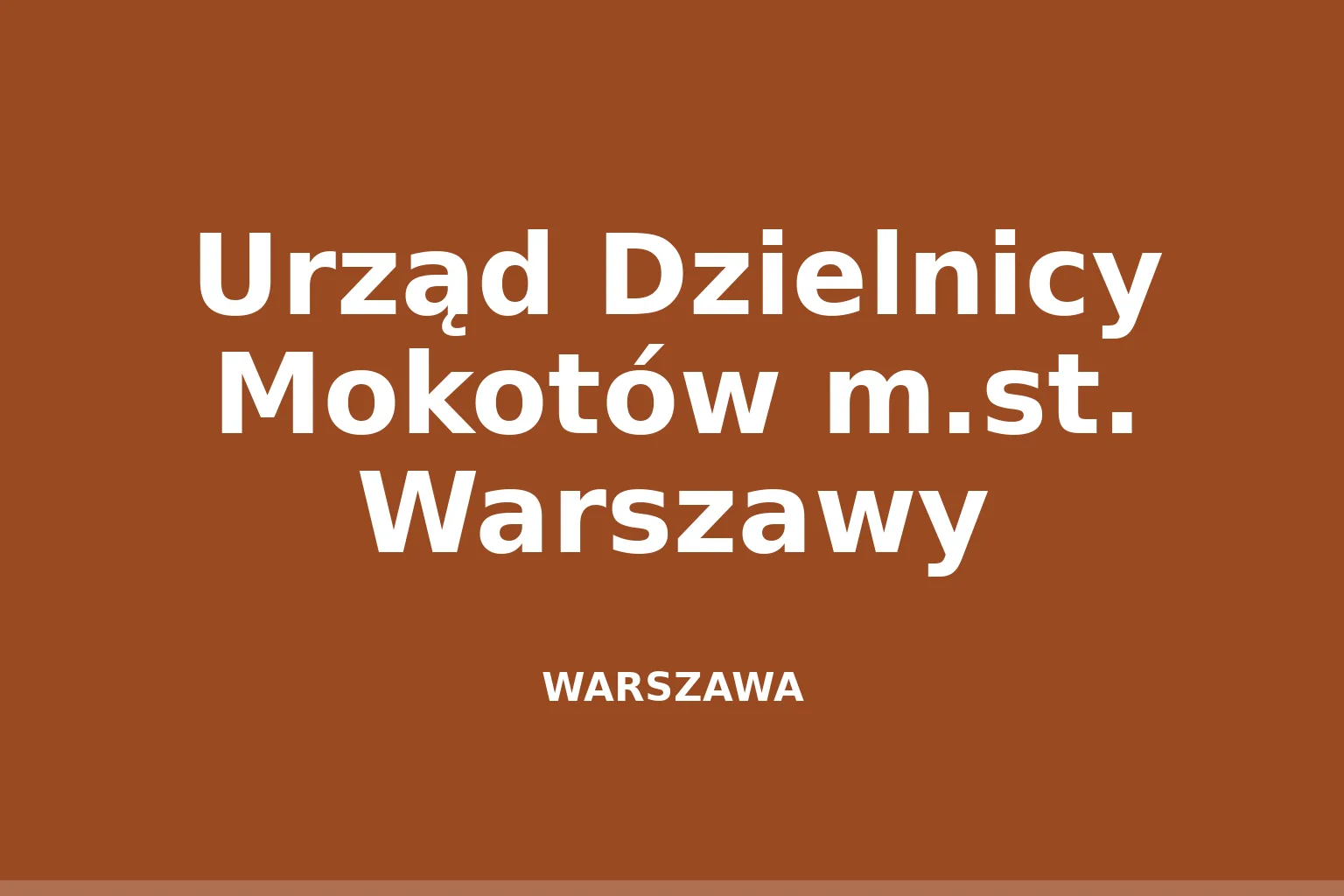Urząd Dzielnicy Mokotów m.st. Warszawy