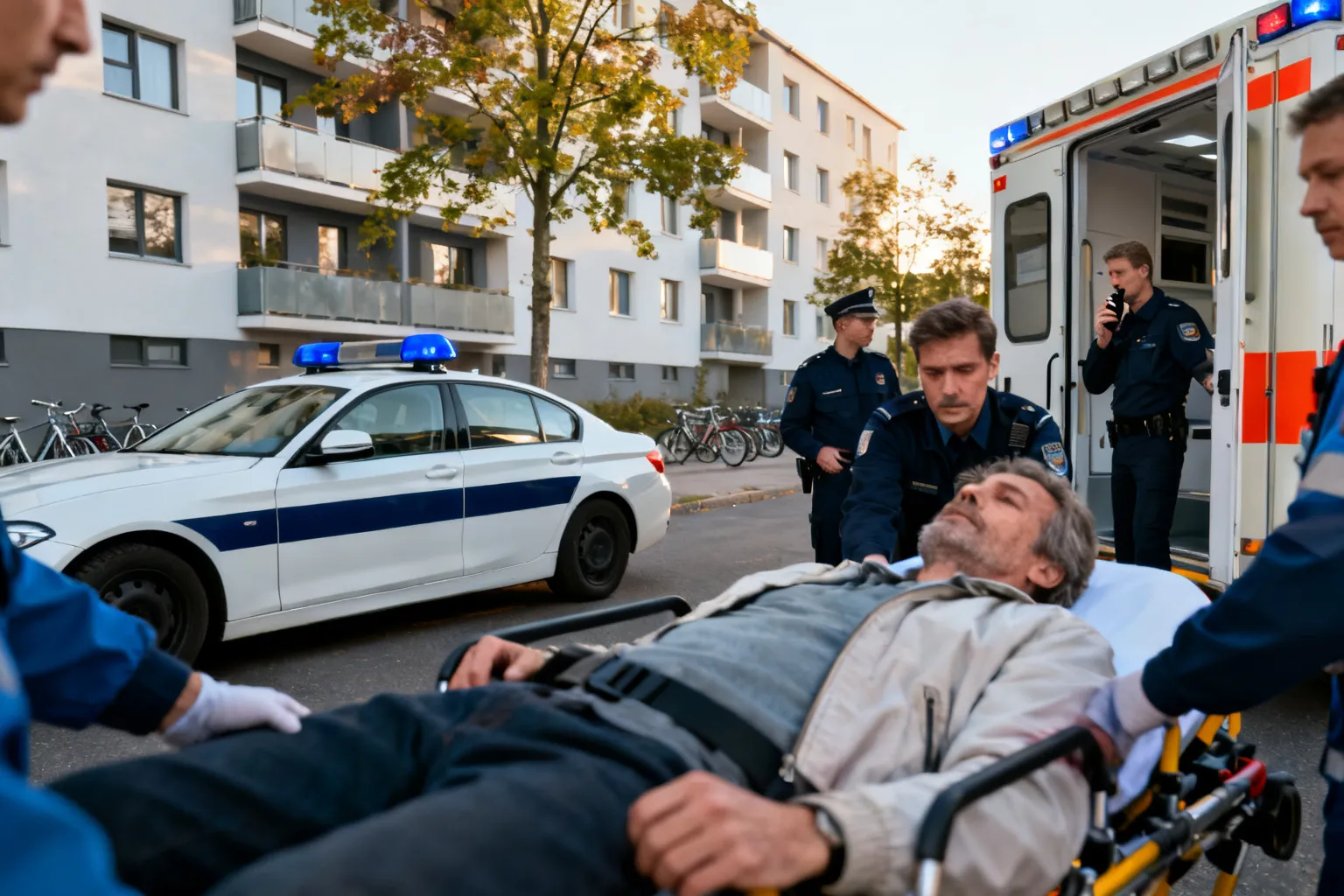 Policja z Wilanowa sprawdziła alarm z Francji. Mężczyzna trafił do szpitala