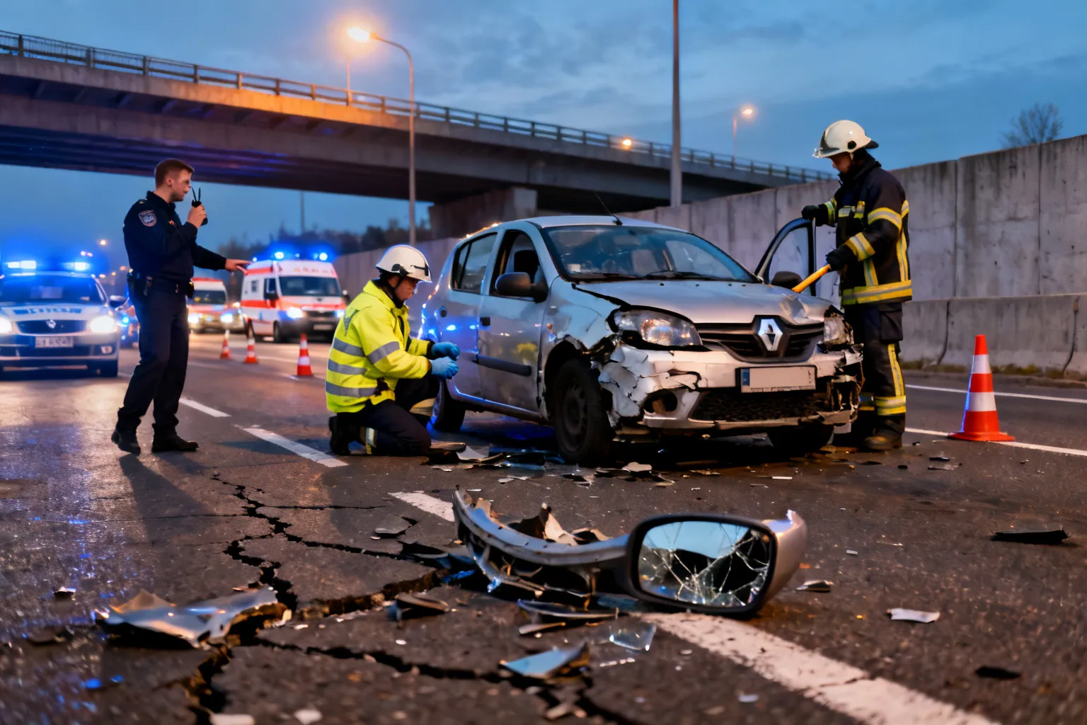 Śmiertelny wypadek na Trasie Łazienkowskiej w Warszawie — zginął kierowca Dacii