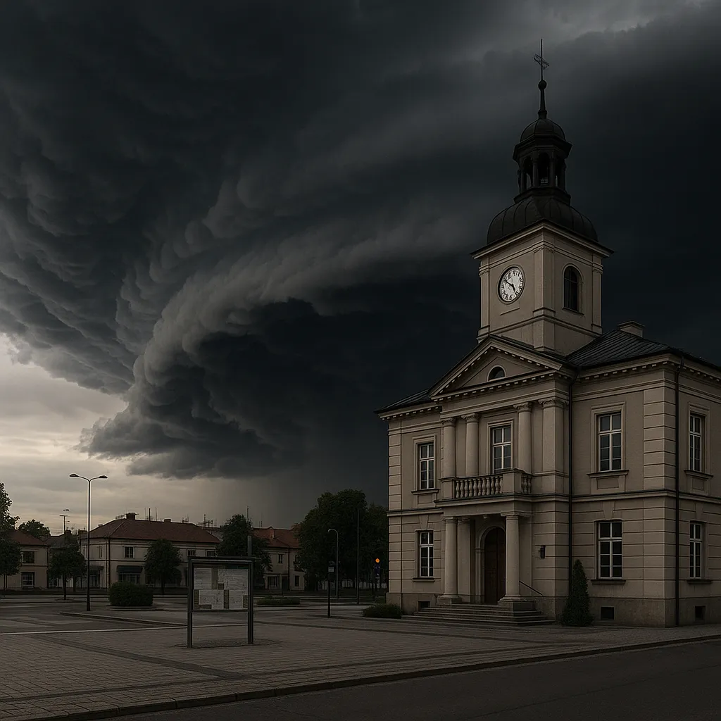 superkomórka burzowa Błonie Warszawa — gwałtowne zjawiska nad stolicą