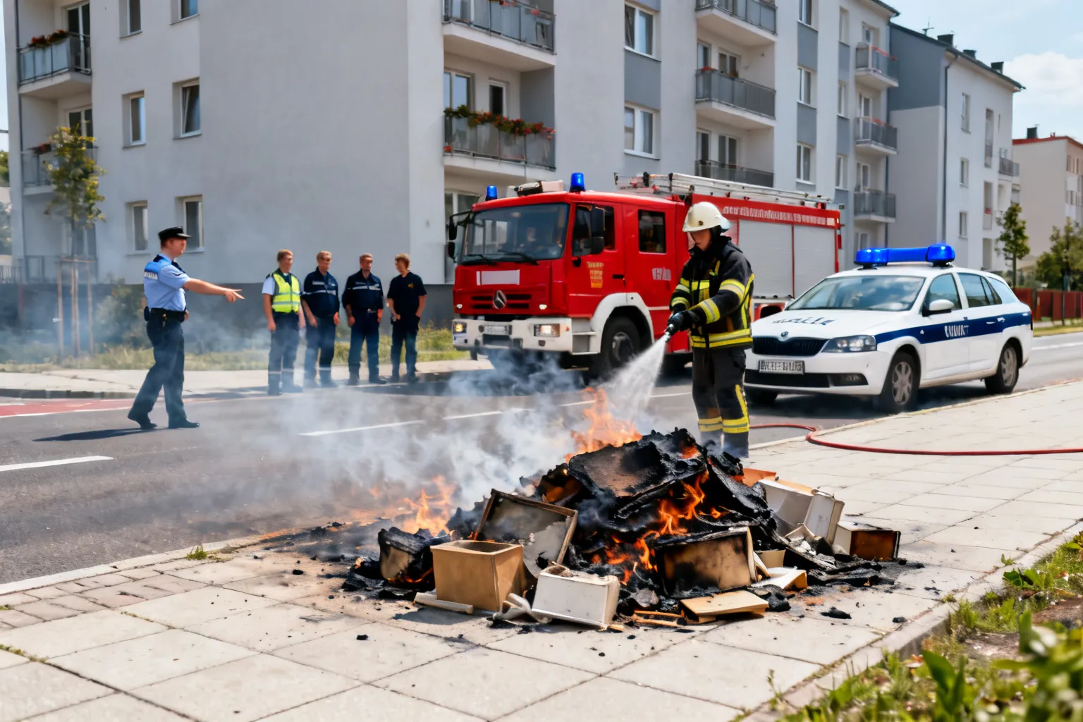 Podpalił rzeczy pod blokiem w Pruszkowie. Sąd zastosował areszt