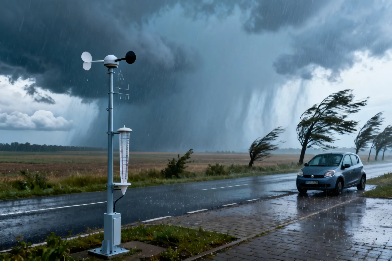 IMGW: ściana deszczu nad Polską — porywy wiatru do 80 km/h
