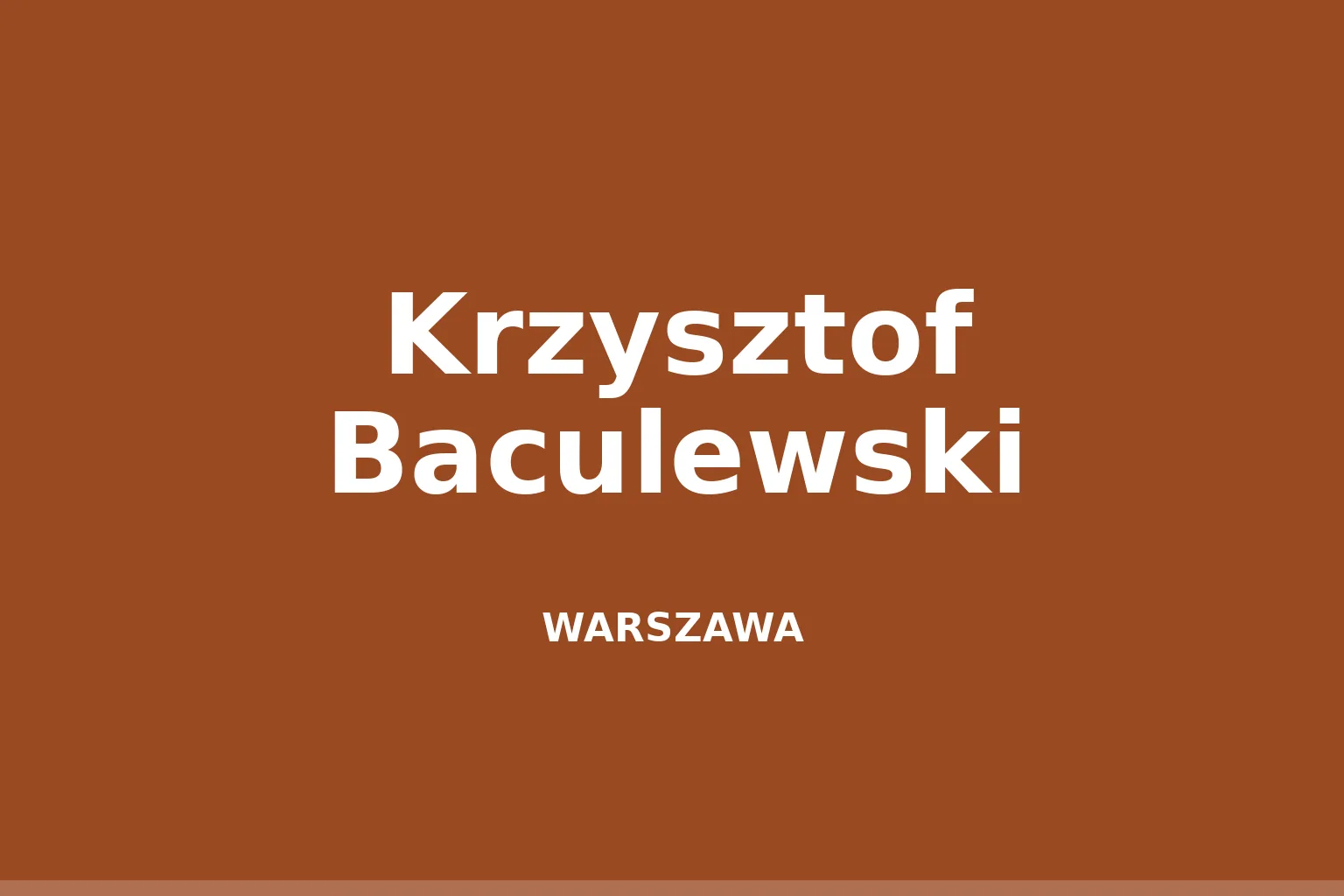Krzysztof Baculewski