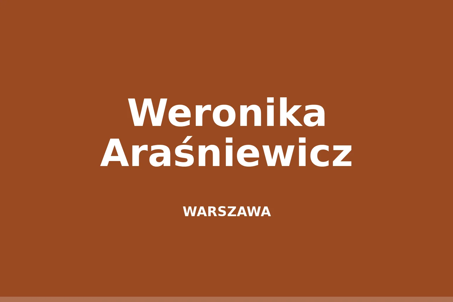 Weronika Araśniewicz