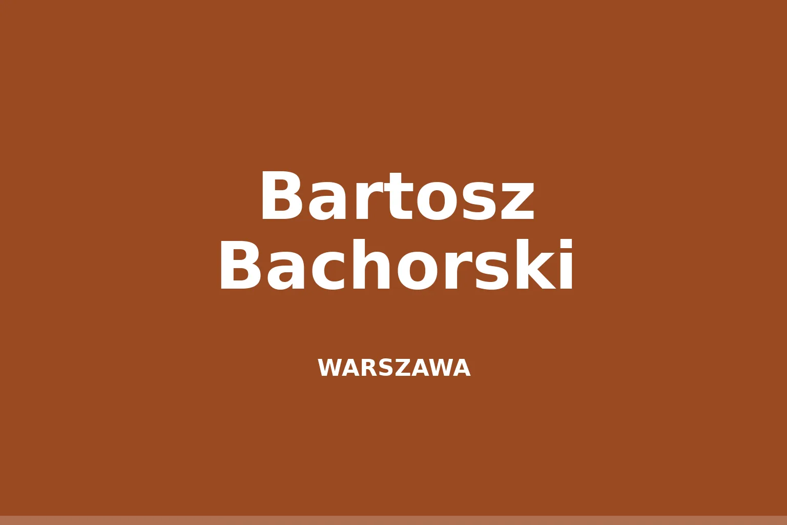 Bartosz Bachorski