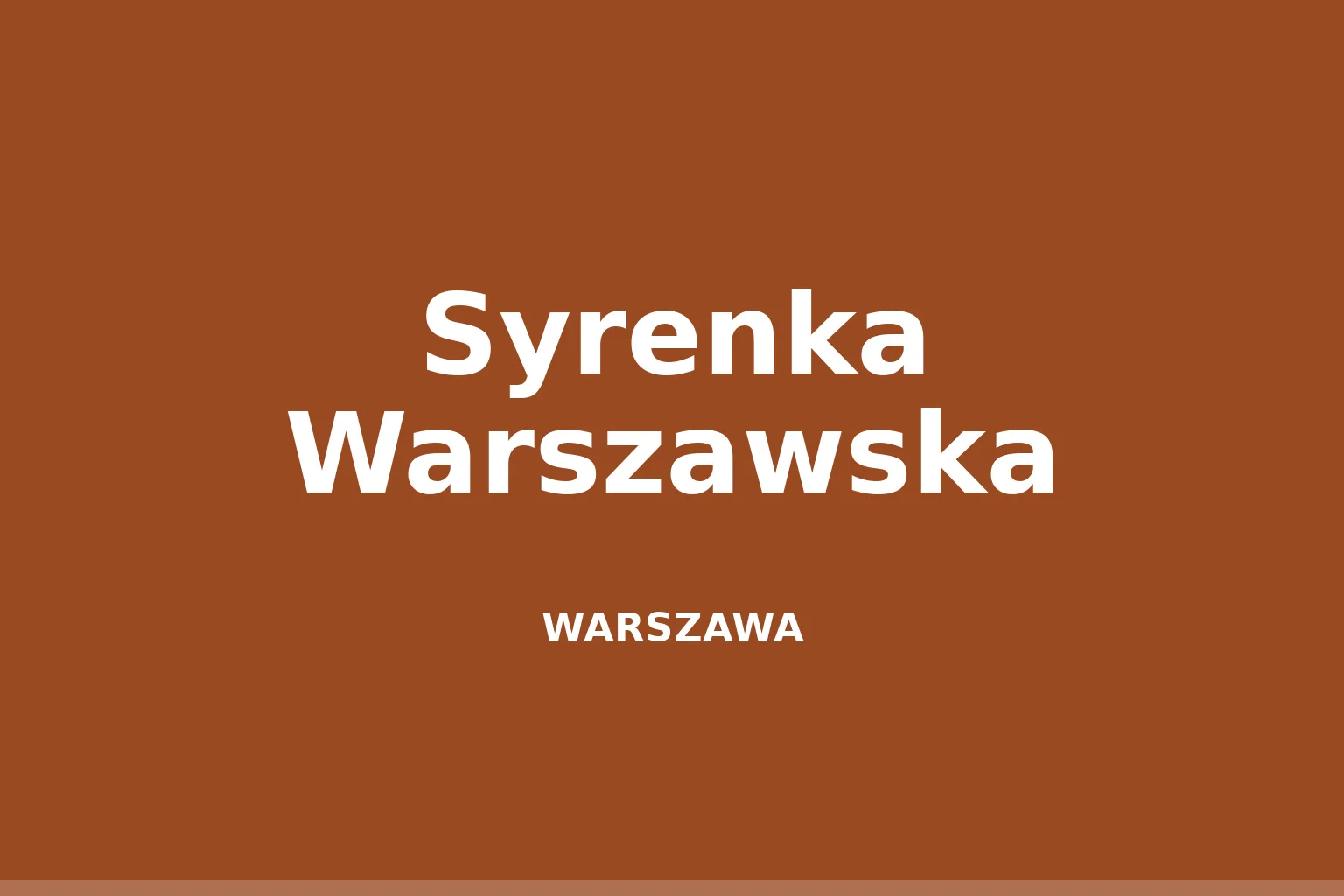 Syrenka Warszawska