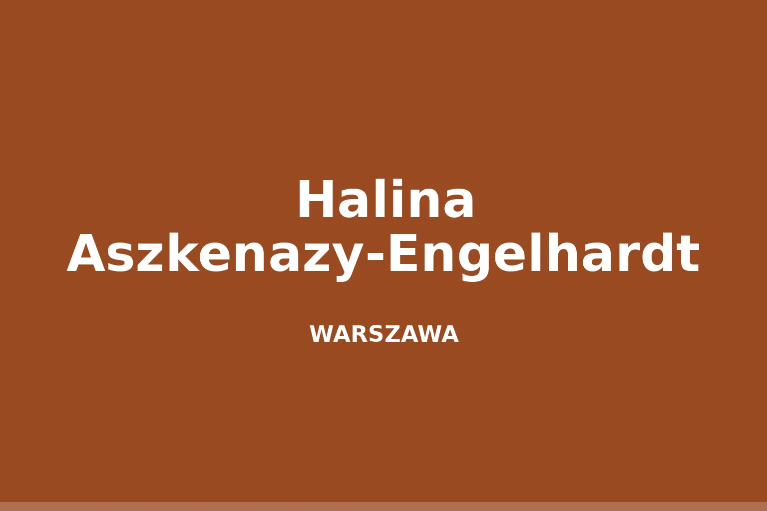 Halina Aszkenazy-Engelhardt