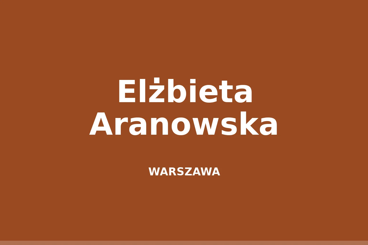 Elżbieta Aranowska