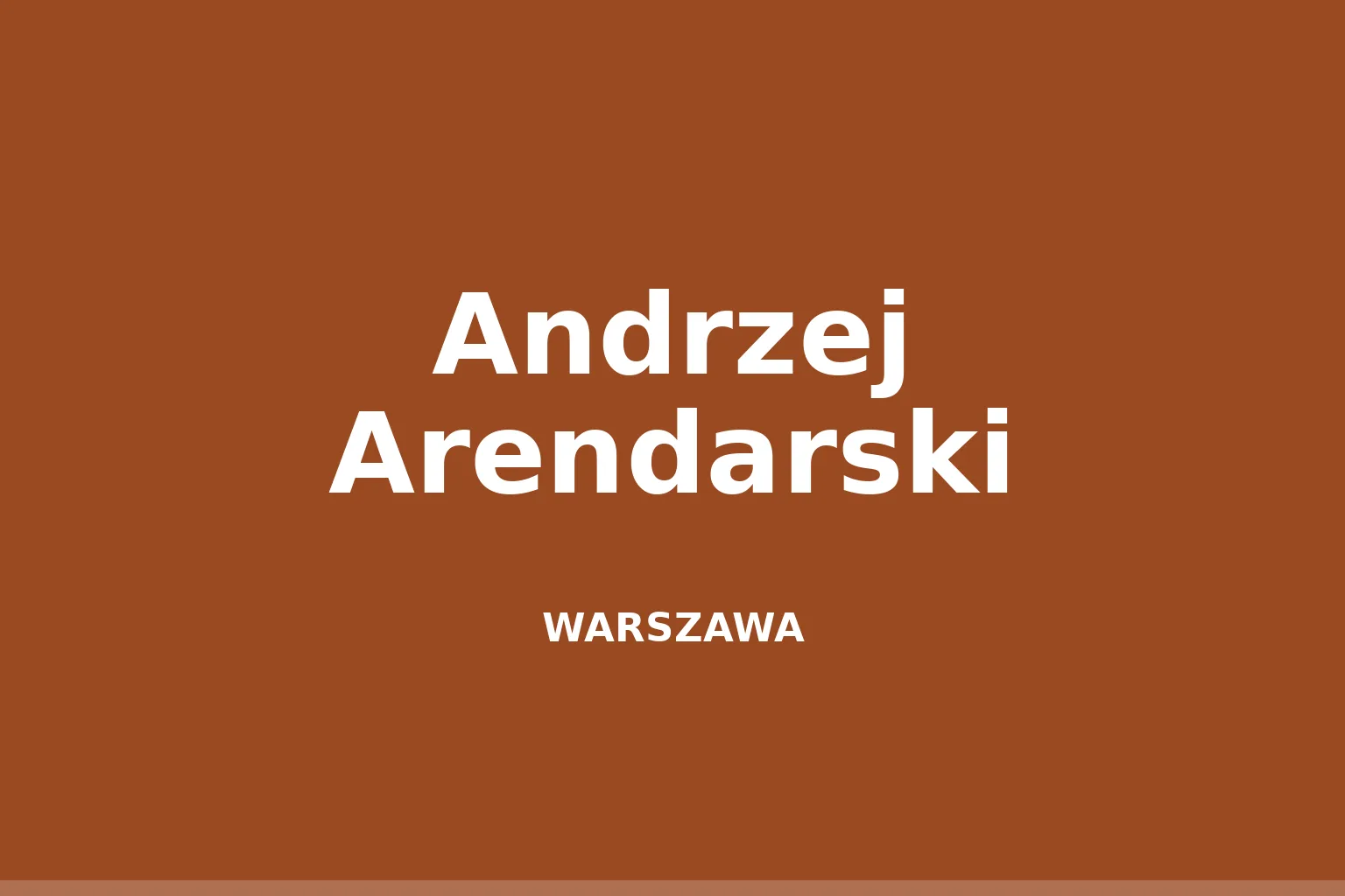 Andrzej Arendarski